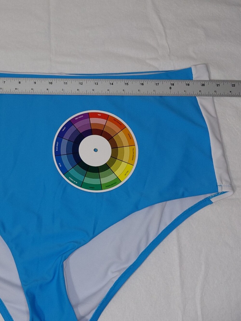 High-Waist Women’s Bikini Bottoms in Bright Blue - Picture 5 of 16